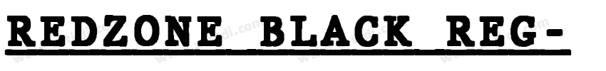 REDZONE BLACK REG字体转换